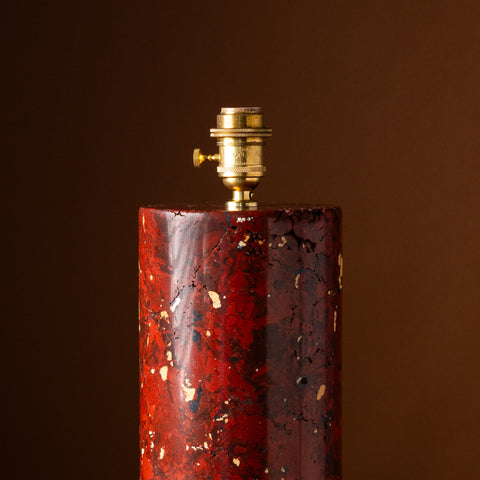 Scagliola Table Lamp Oxblood