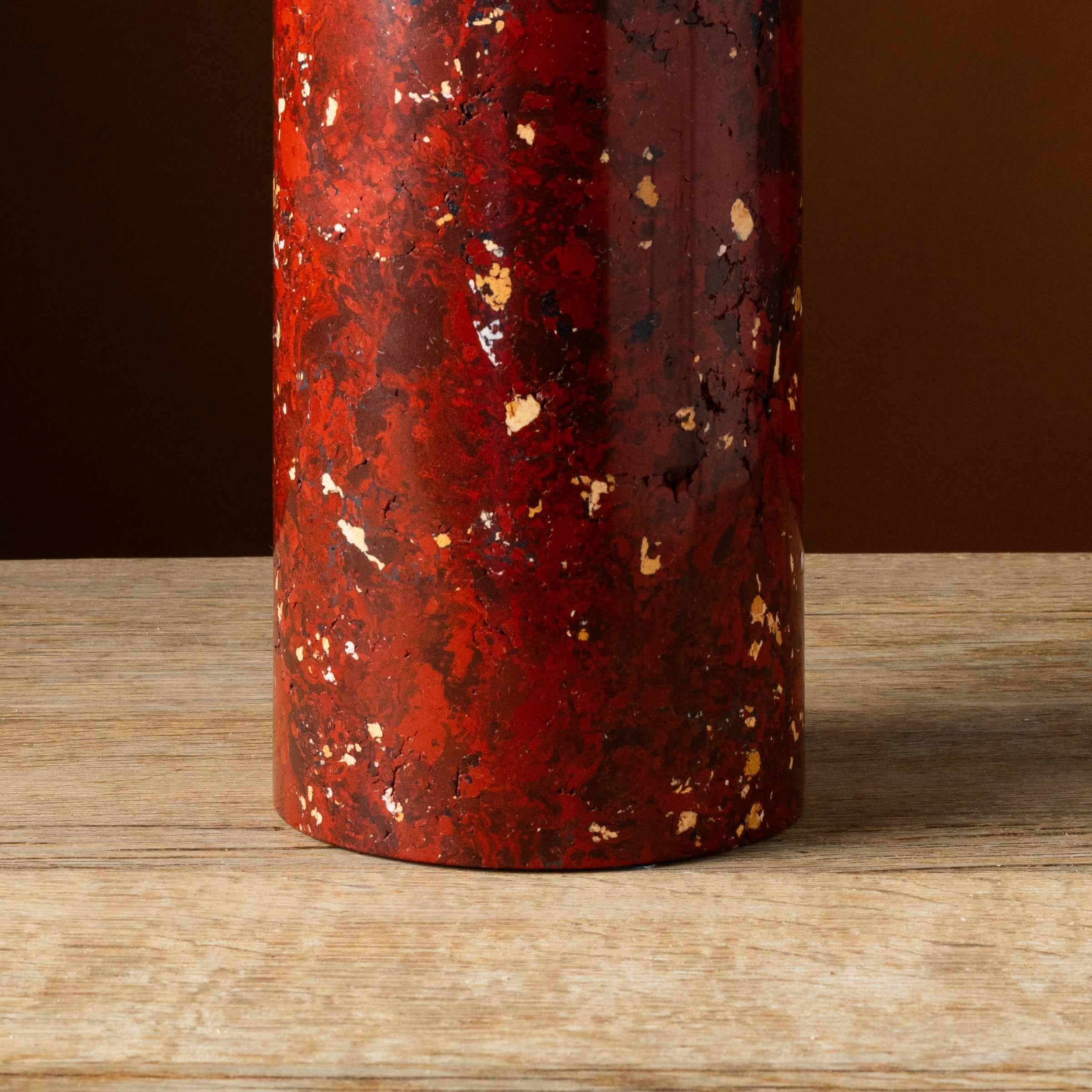 Scagliola Table Lamp Oxblood