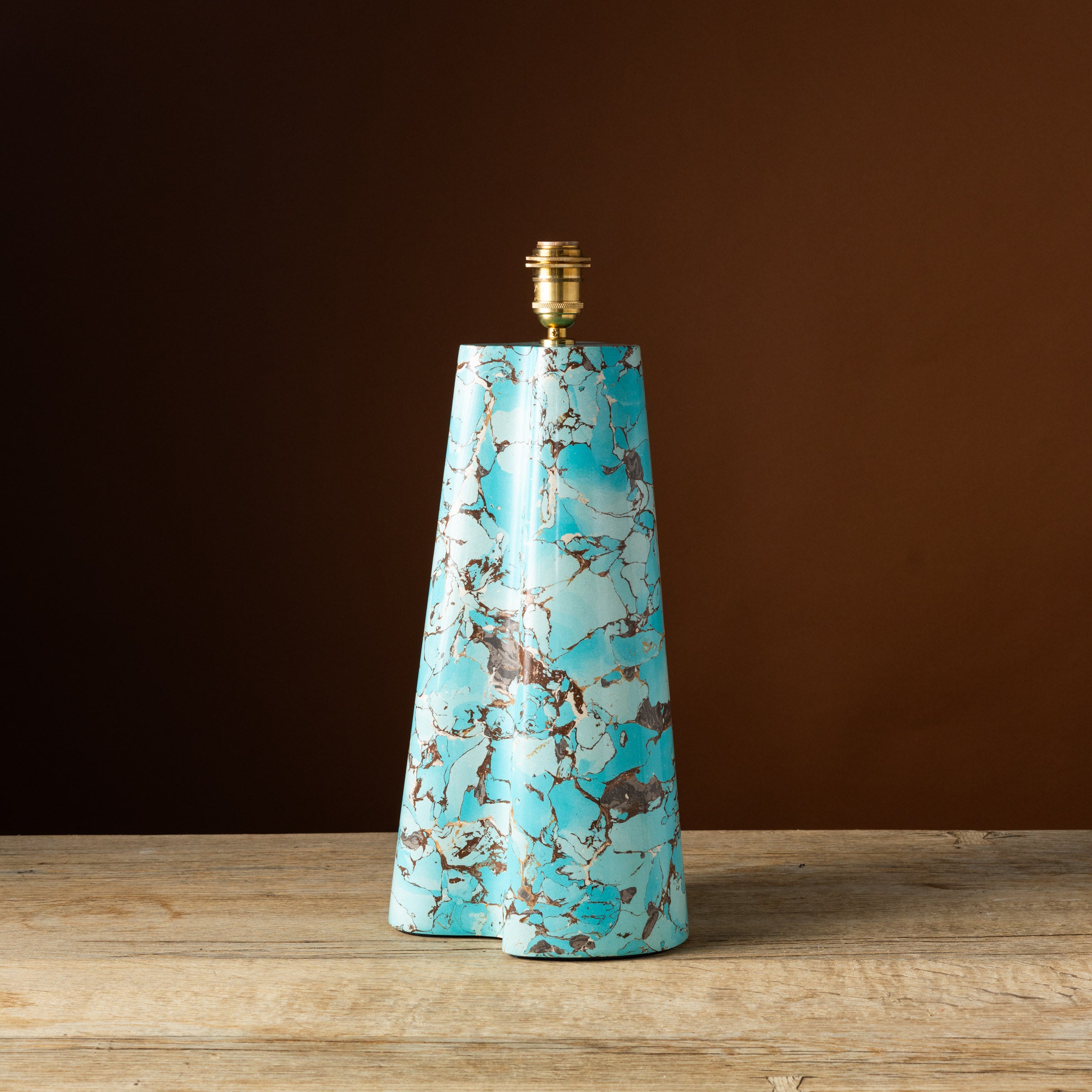 Scagliola Table Lamp Turquoise Blue