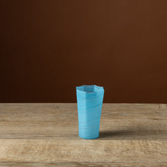 Turquoise Octagonal Tall Glass