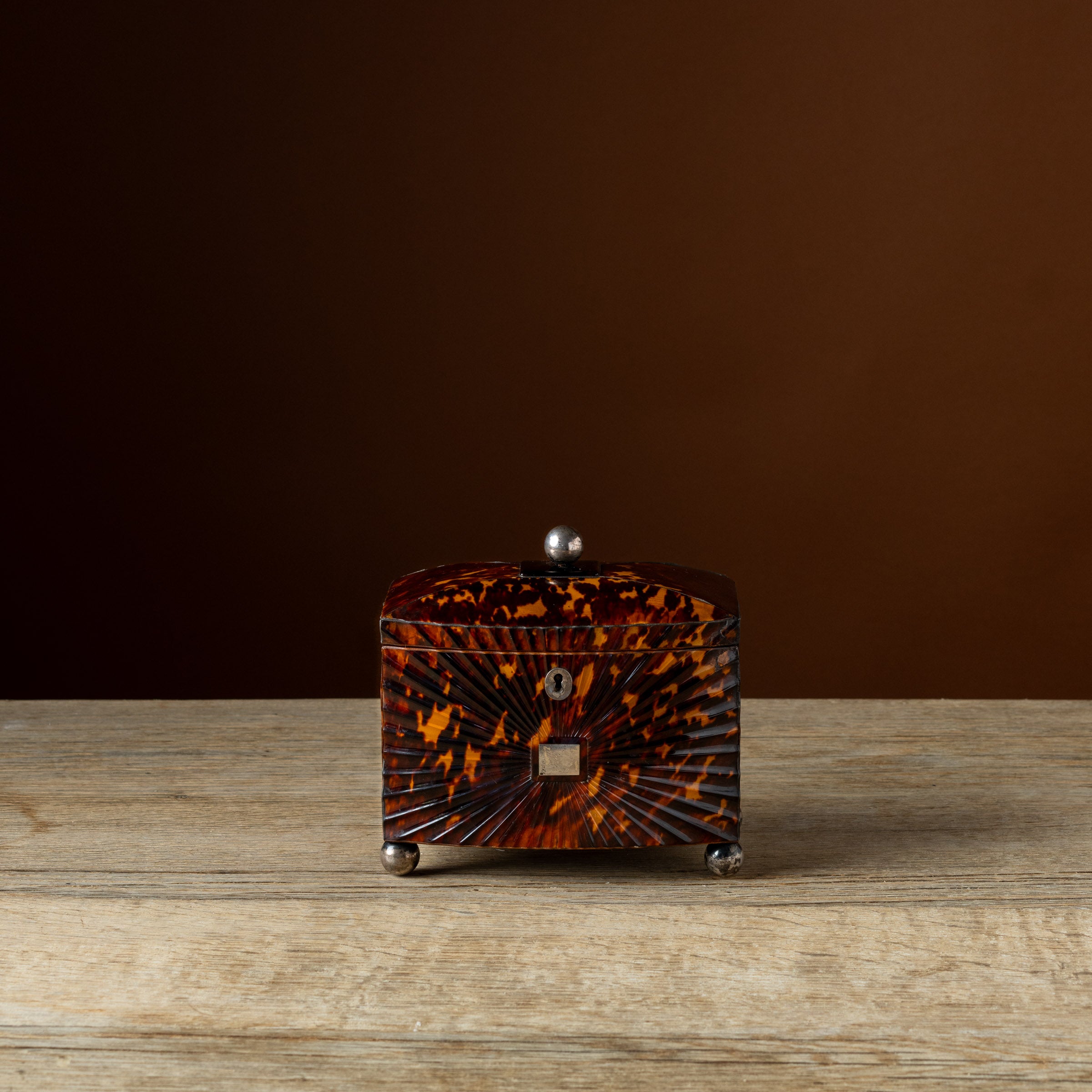 Regency Starburst Tortoiseshell Tea Caddy