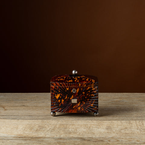 Regency Starburst Tortoiseshell Tea Caddy