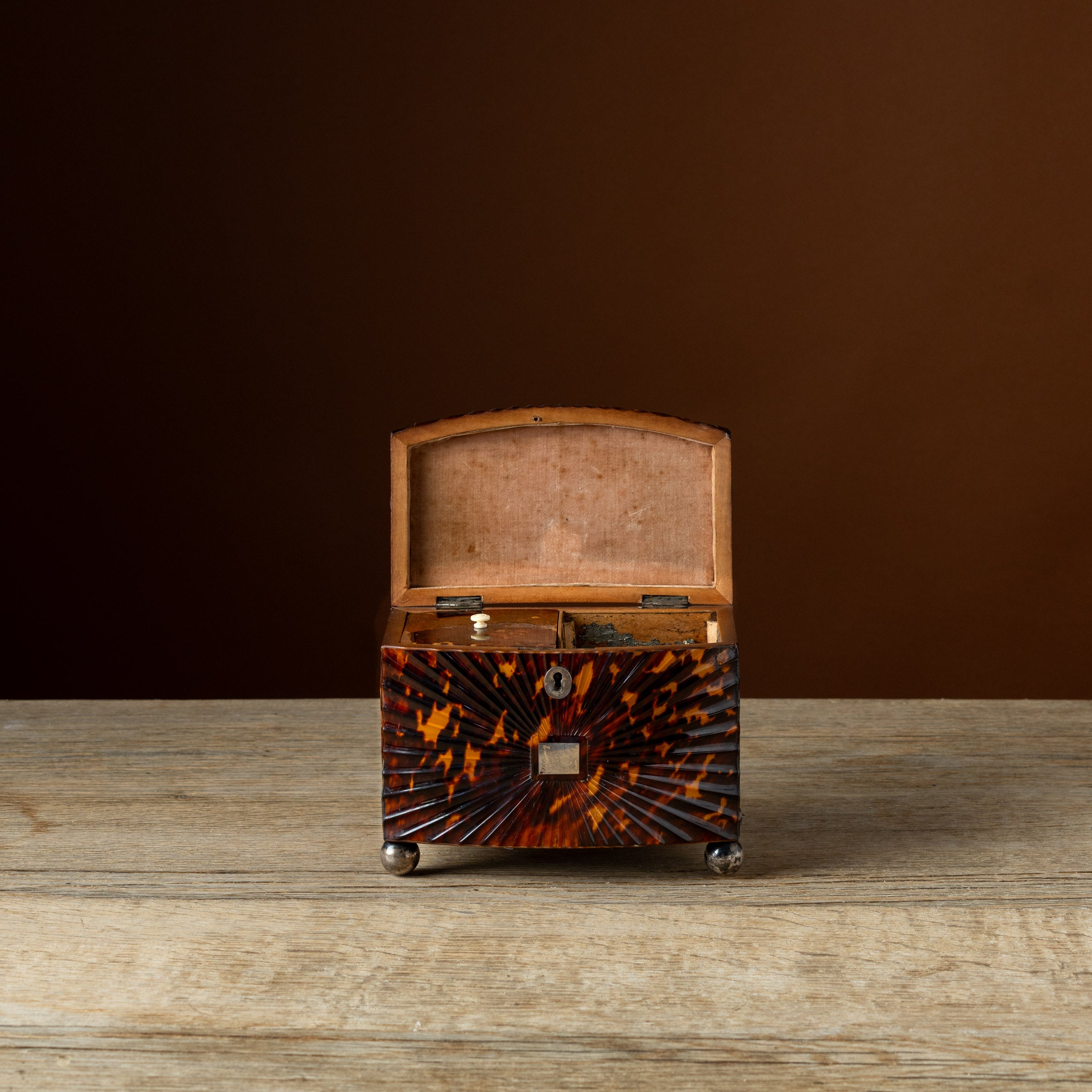 Regency Starburst Tortoiseshell Tea Caddy