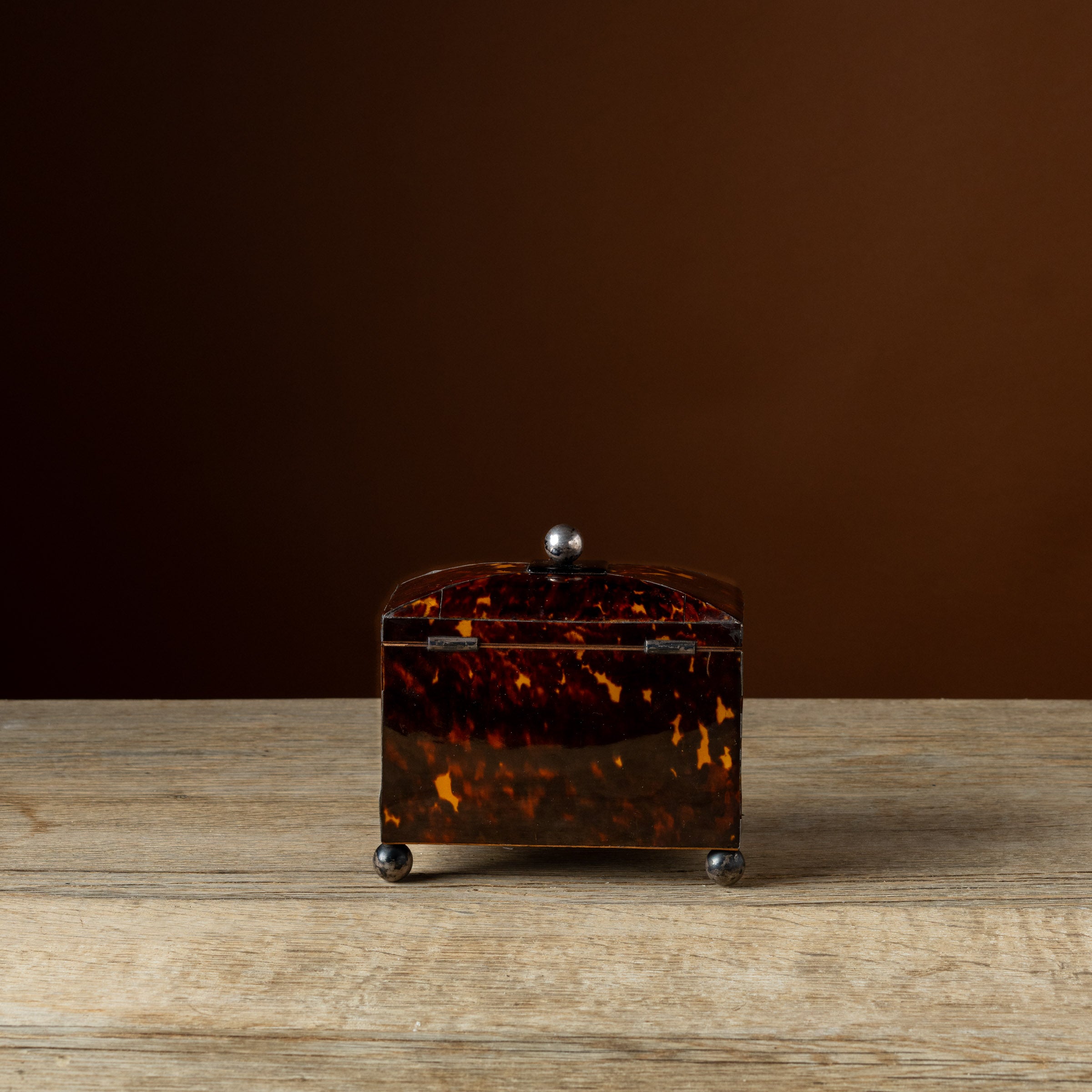 Regency Starburst Tortoiseshell Tea Caddy