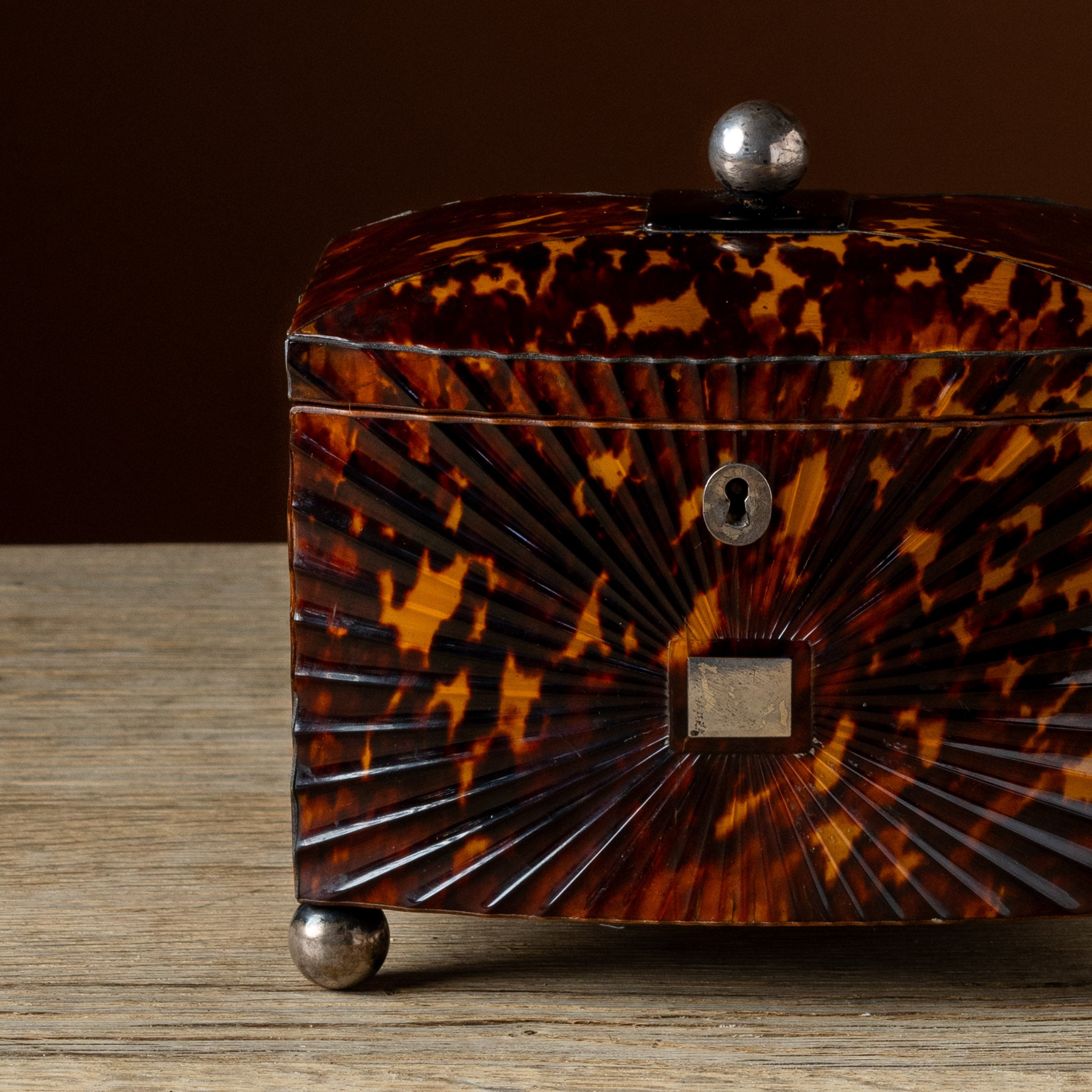 Regency Starburst Tortoiseshell Tea Caddy