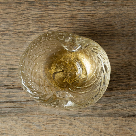 Gold Murano Glass Ashtray