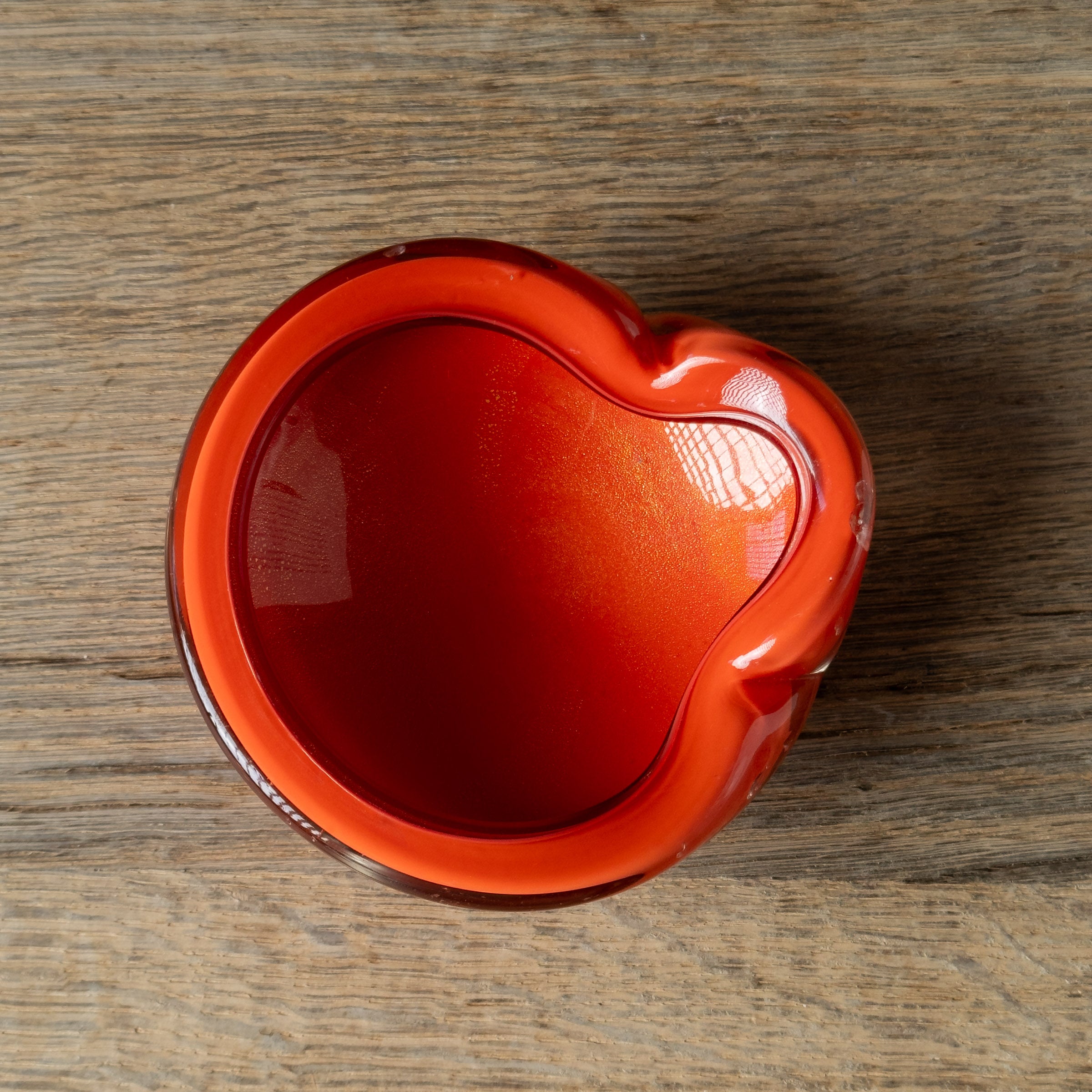 Orange Murano Glass Ashtray