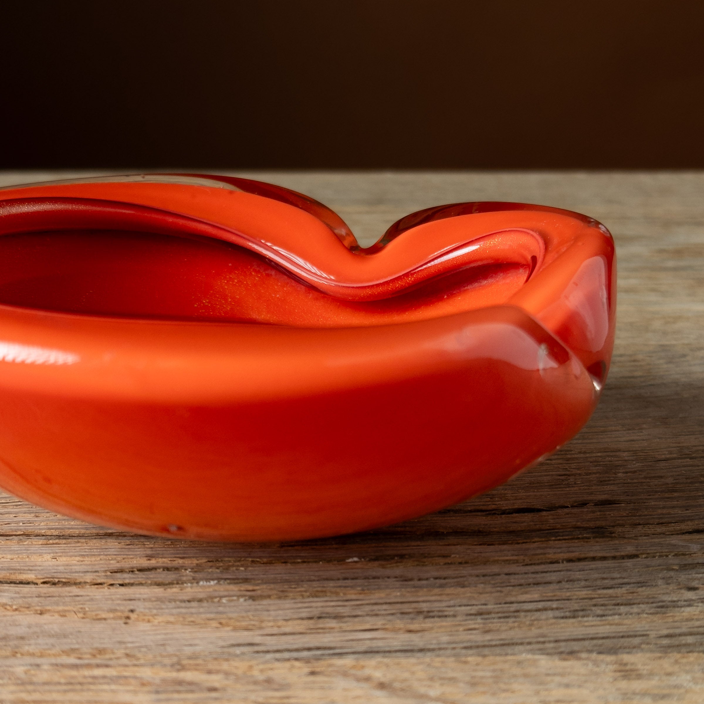 Orange Murano Glass Ashtray