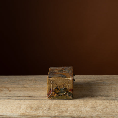 Large Painted Pigskin Chinese Box