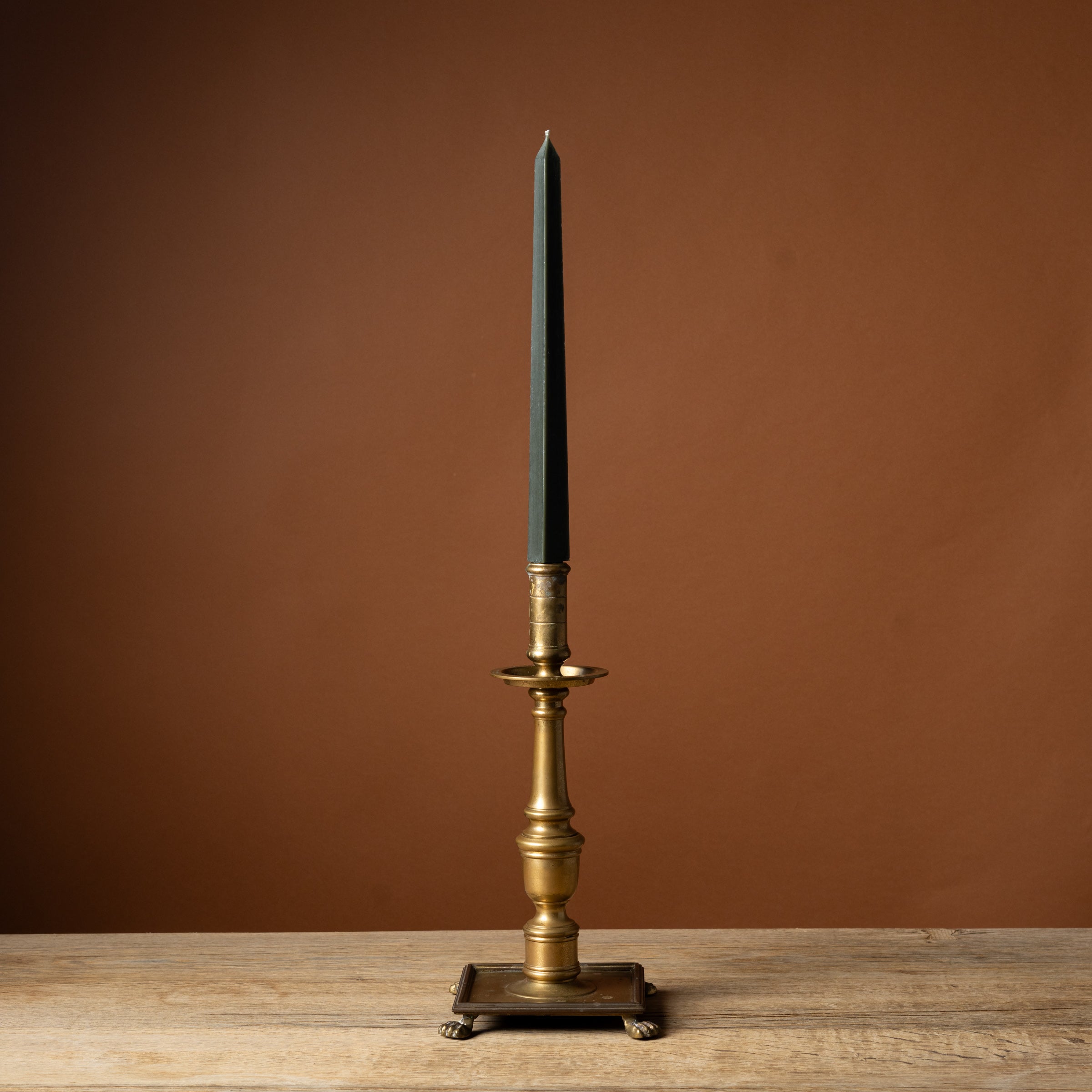 Pair of Brass Paw Foot Candle Holders