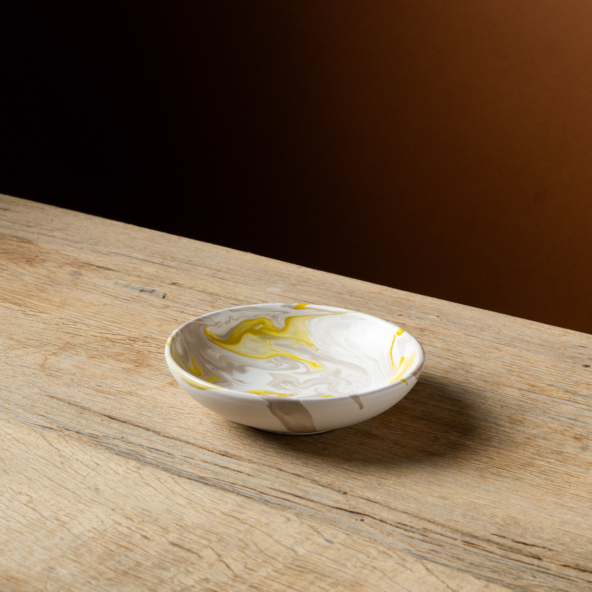 Yellow Marbled Bowl