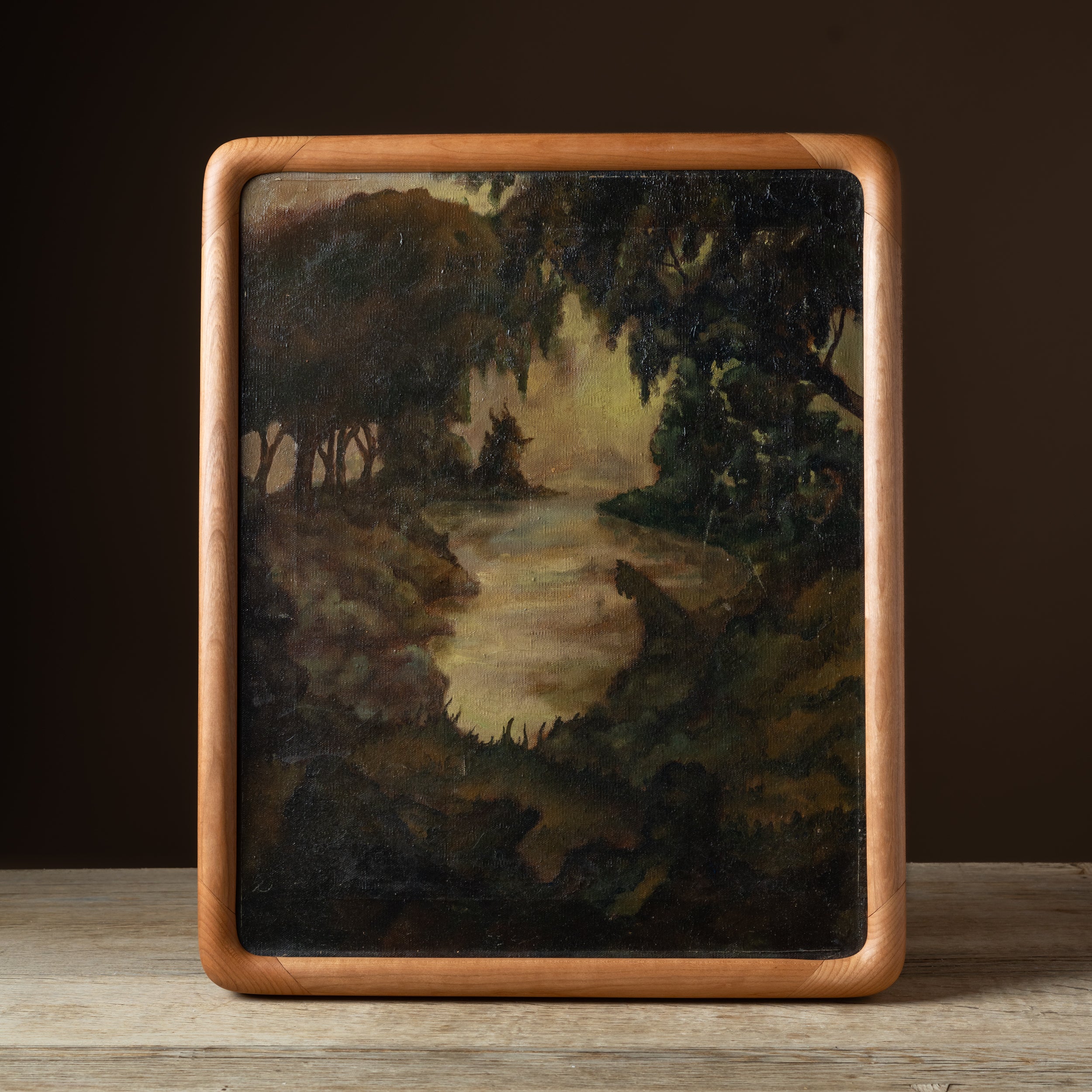 Bill Smithdeal Oil on Canvas in Cherry Frame