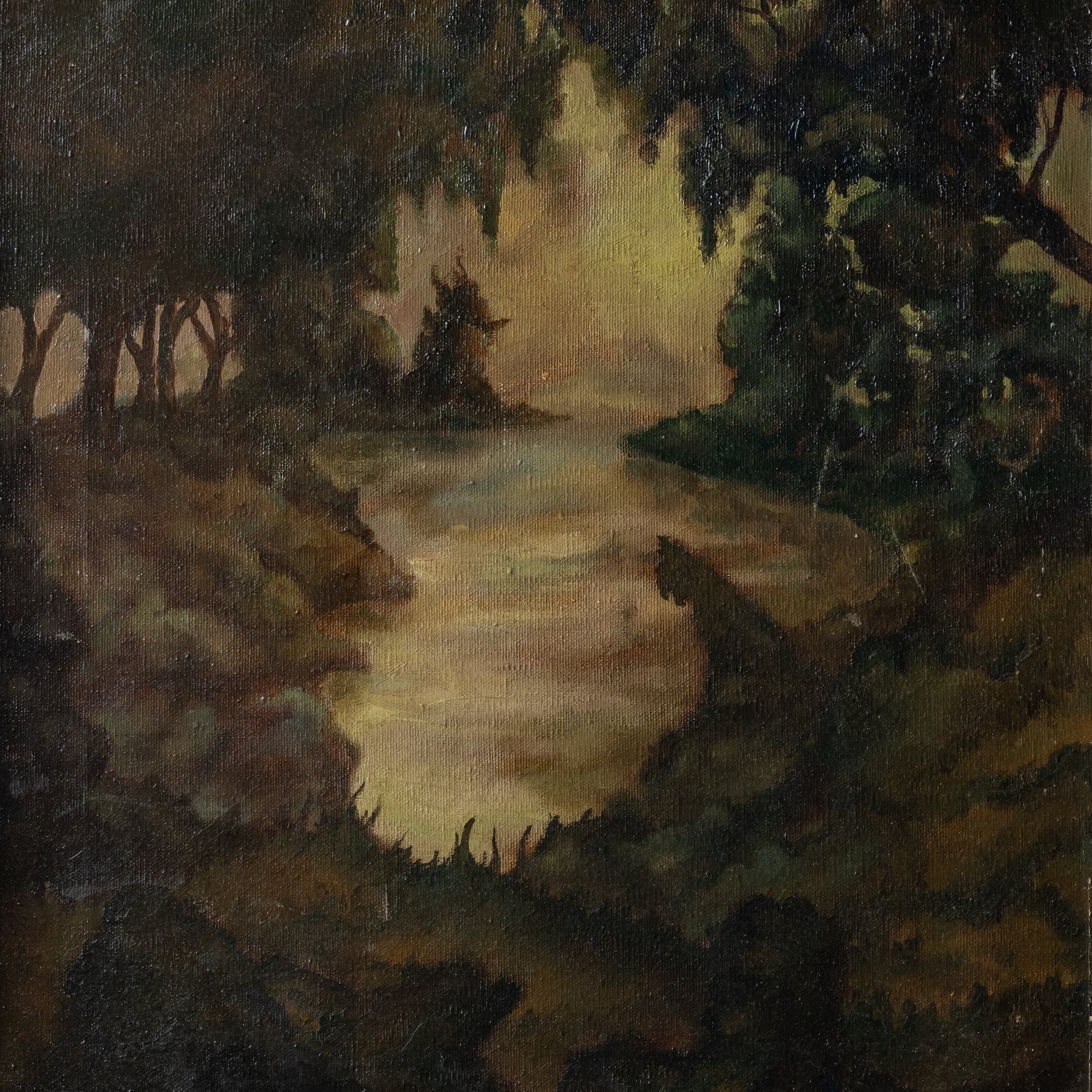 Bill Smithdeal Oil on Canvas in Cherry Frame