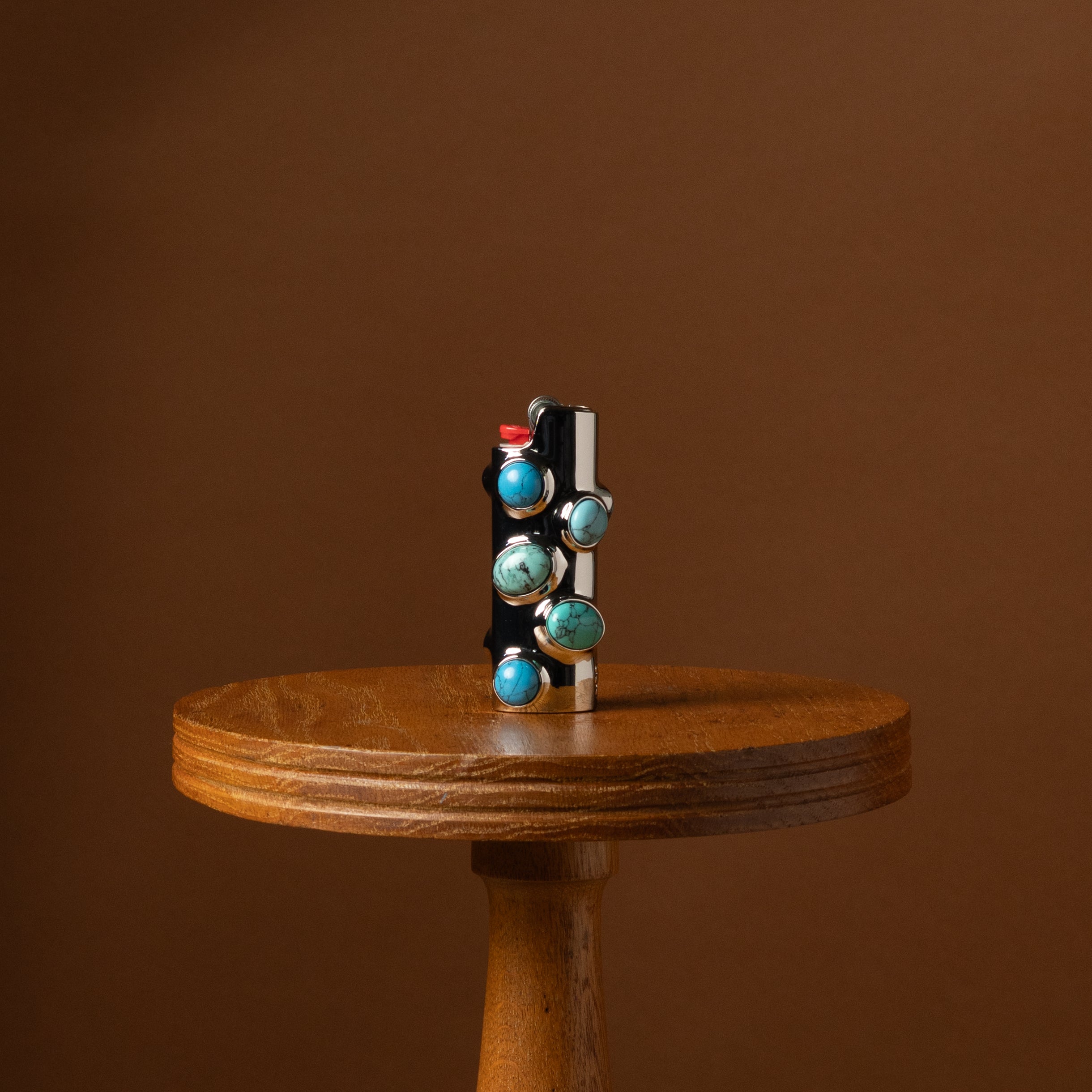 Turquoise Gemstoned Lighter Case