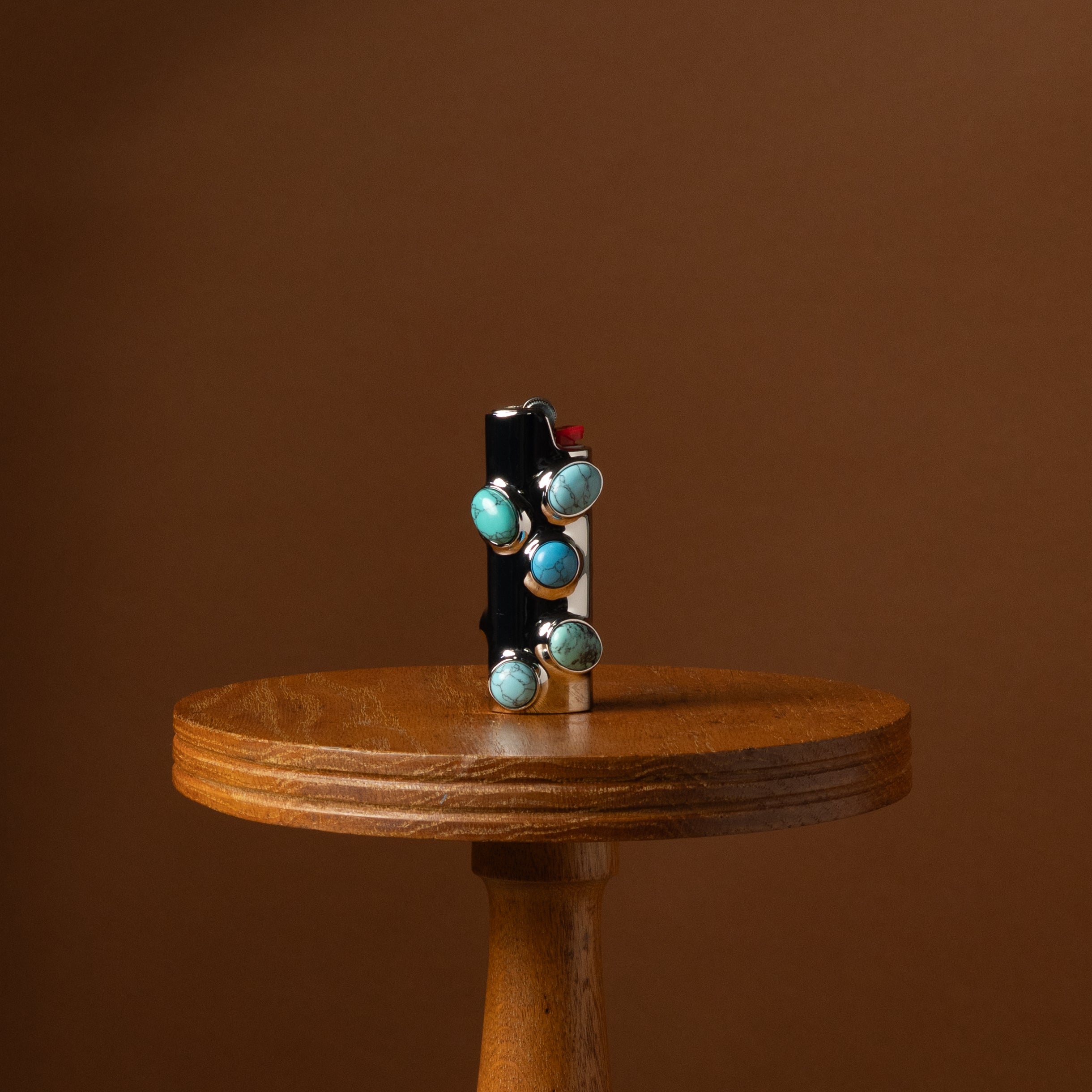 Turquoise Gemstoned Lighter Case