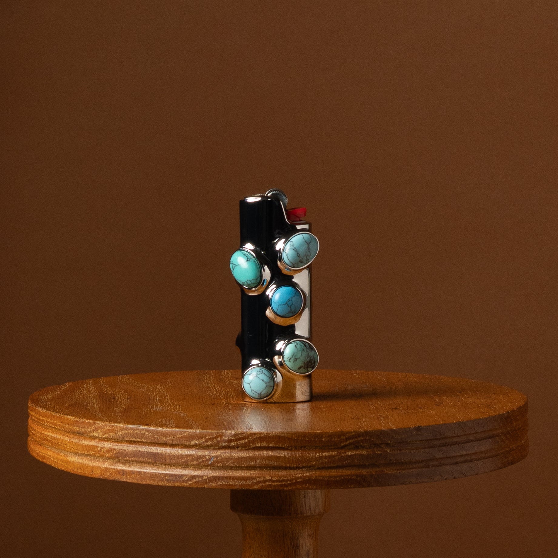 Turquoise Gemstoned Lighter Case