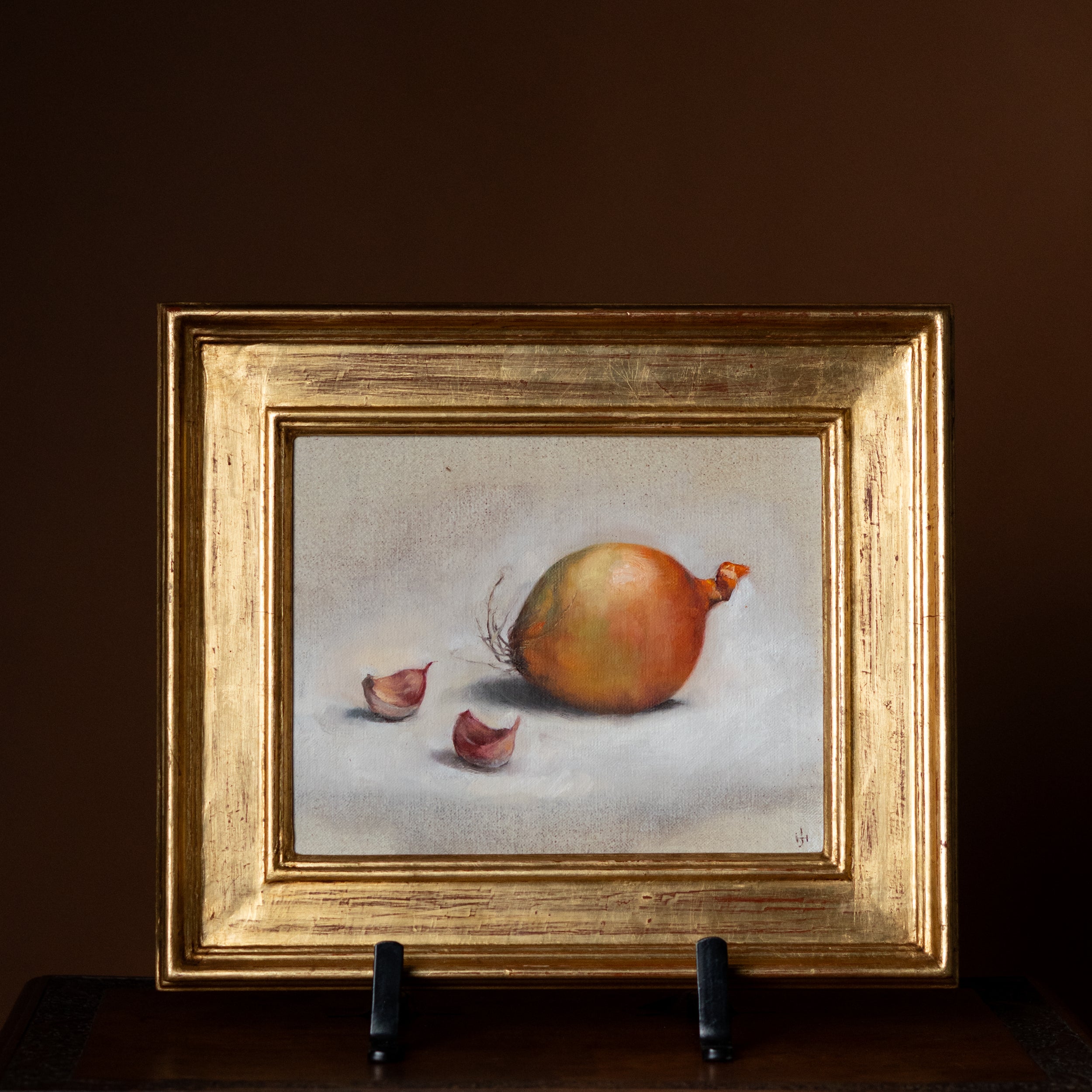 Yellow Onion and Garlic by Jill Hooper