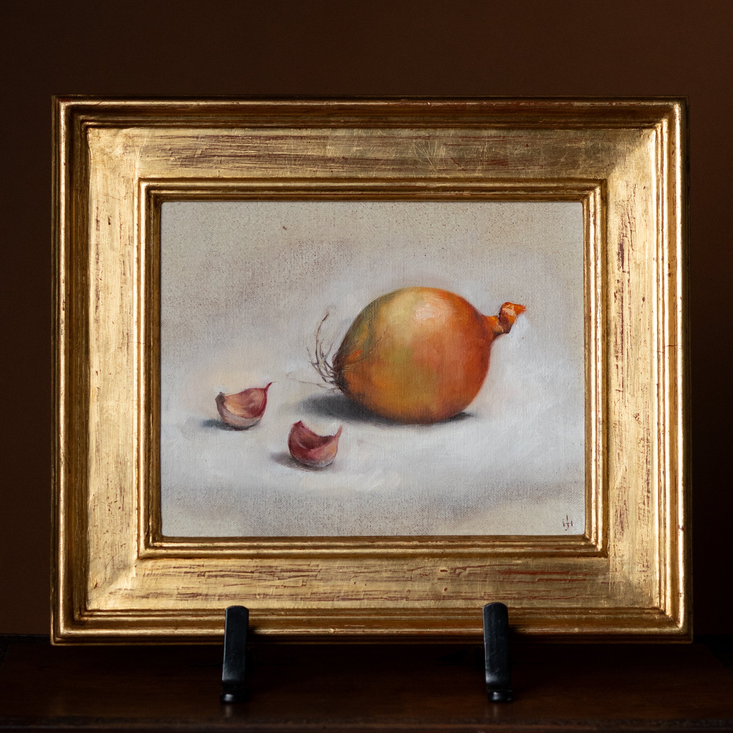 Yellow Onion and Garlic by Jill Hooper