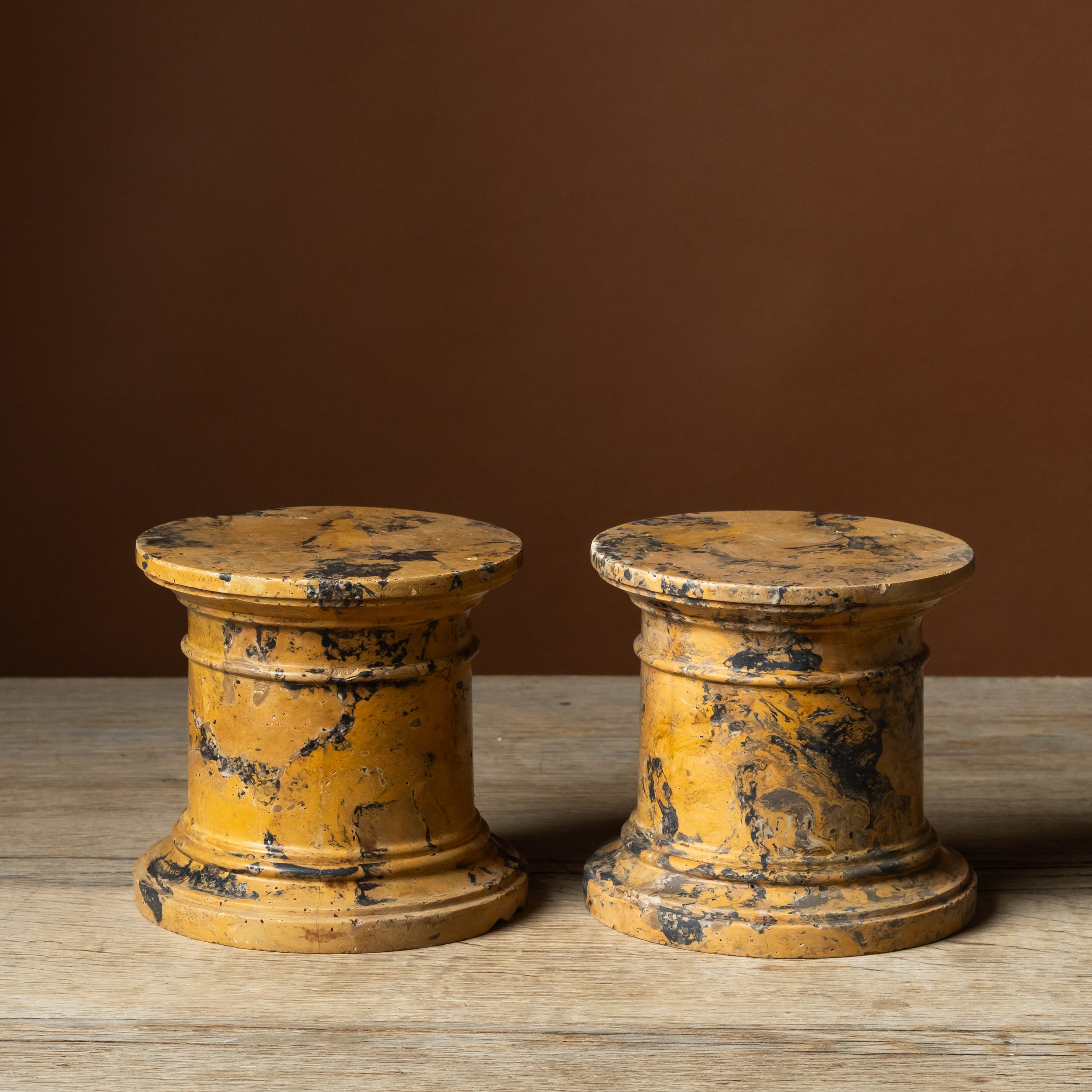 Pair of Neoclassical Scagliola Pedestals