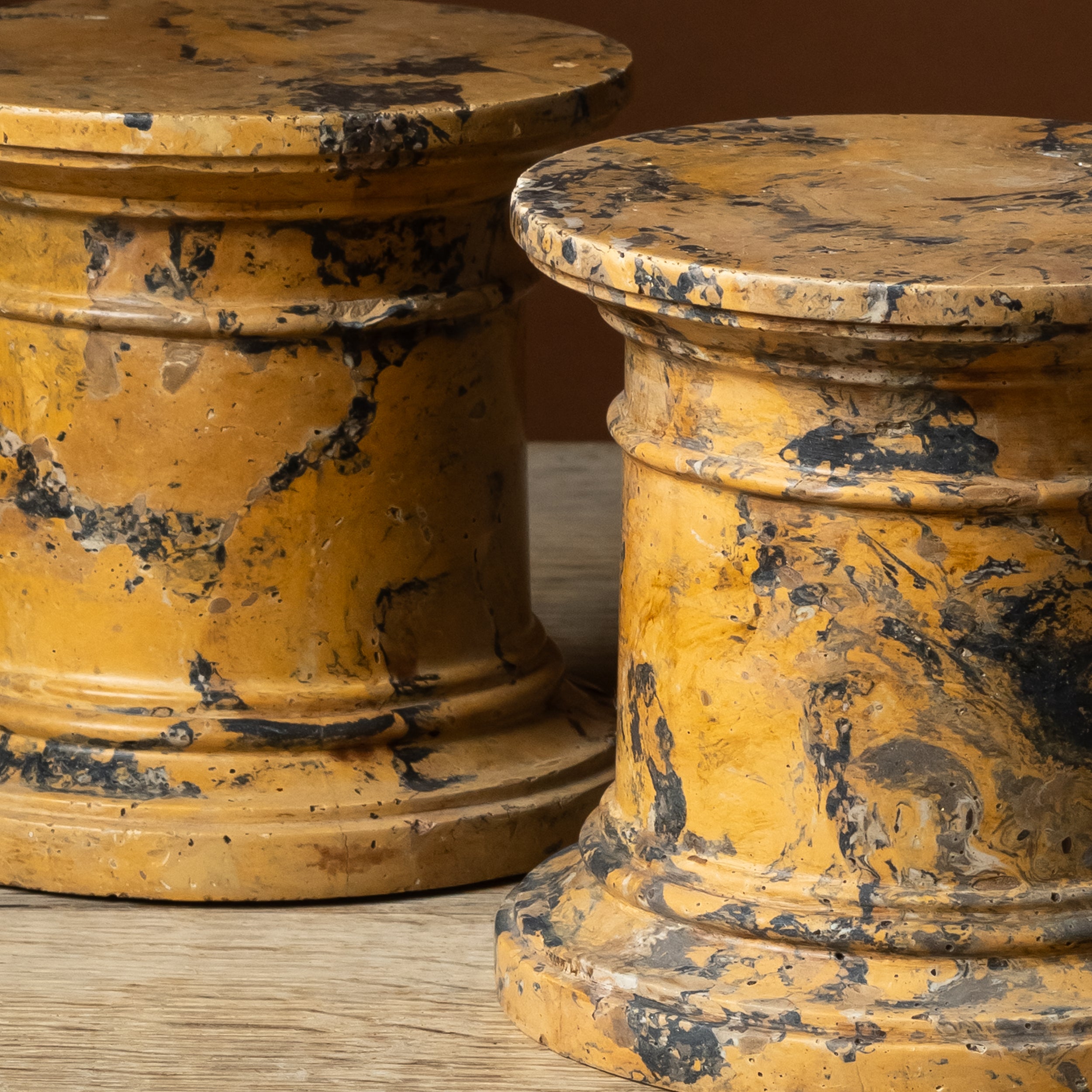 Pair of Neoclassical Scagliola Pedestals