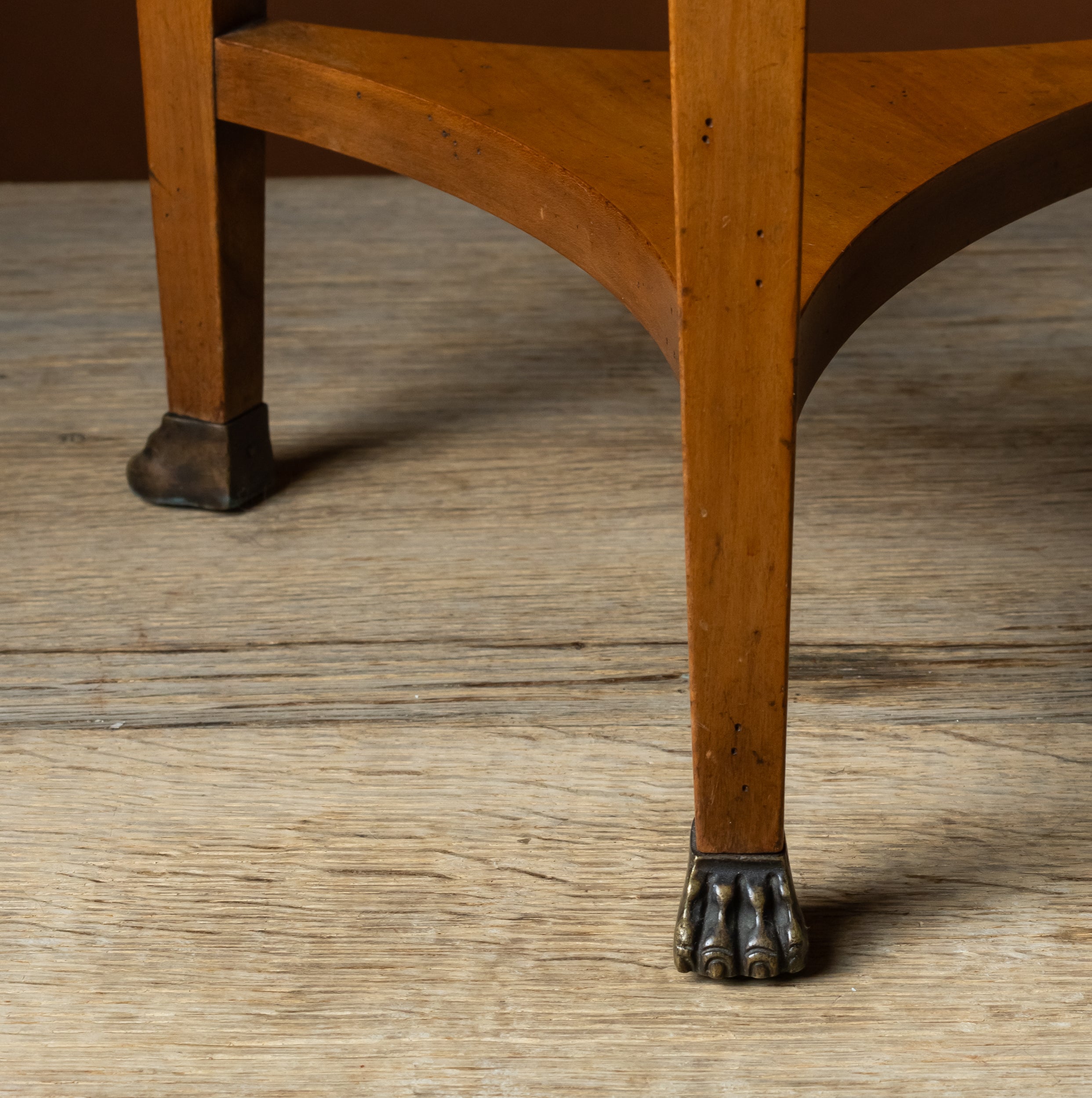 Empire-Style Tripod Table with Bronze Mask Mounts