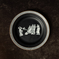 Pair of 18th C. Greek Black Basalt Plates