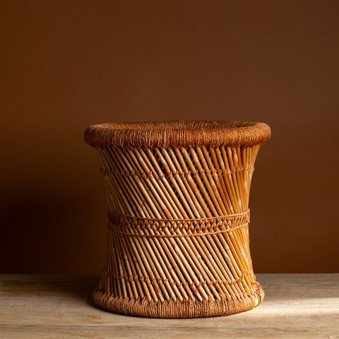 Vintage Rattan Stools, Pair