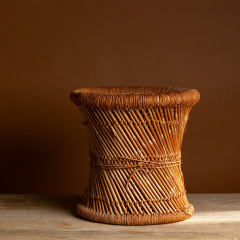 Vintage Rattan Stools, Pair