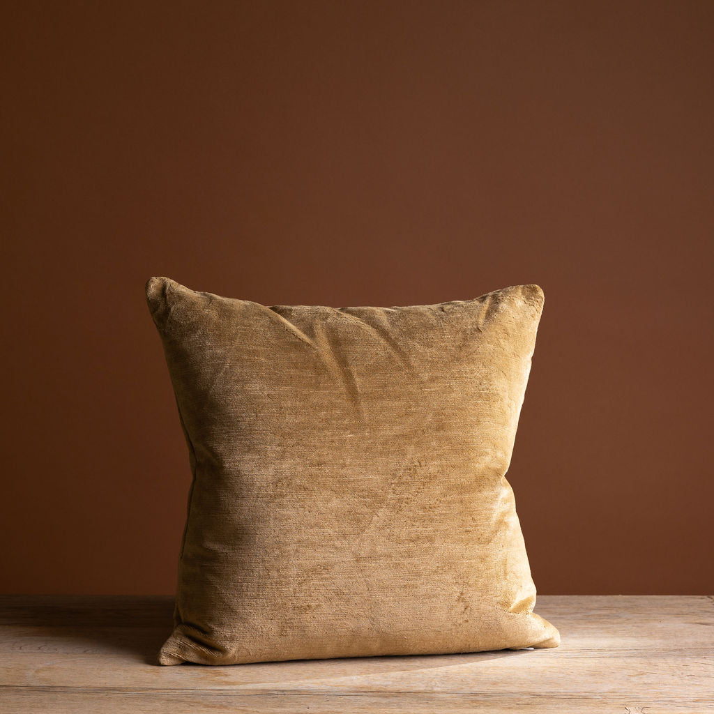 Wheat Linen Velvet Wentworth Pillow