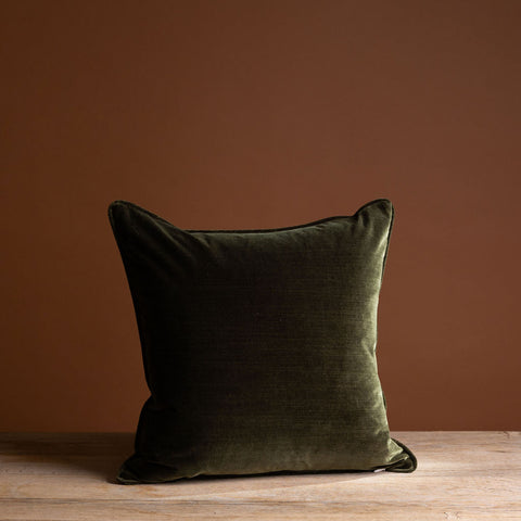 Hunter Green Velvet Wentworth Pillow