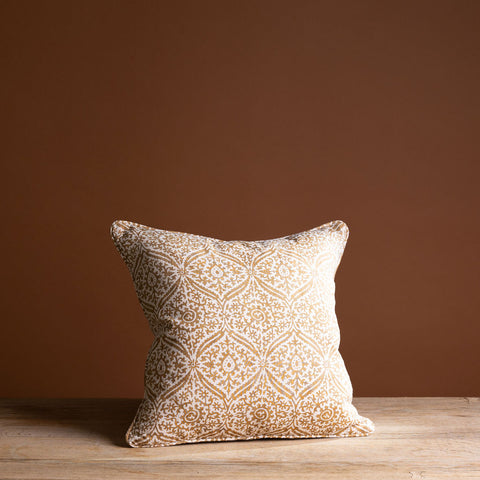 Golden Brown Jali Wentworth Pillow