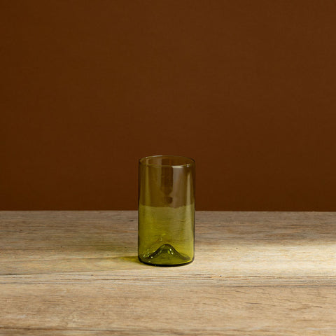 Olive Green Tall Glass