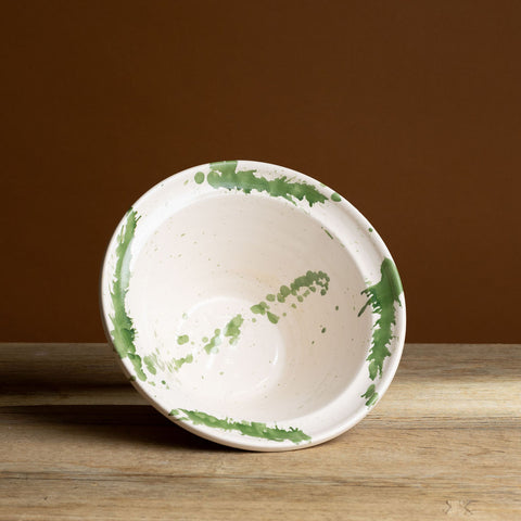 X-Large Green Splatterware Serving Bowl