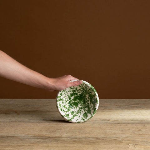 Green Splatterware Mixing Bowl